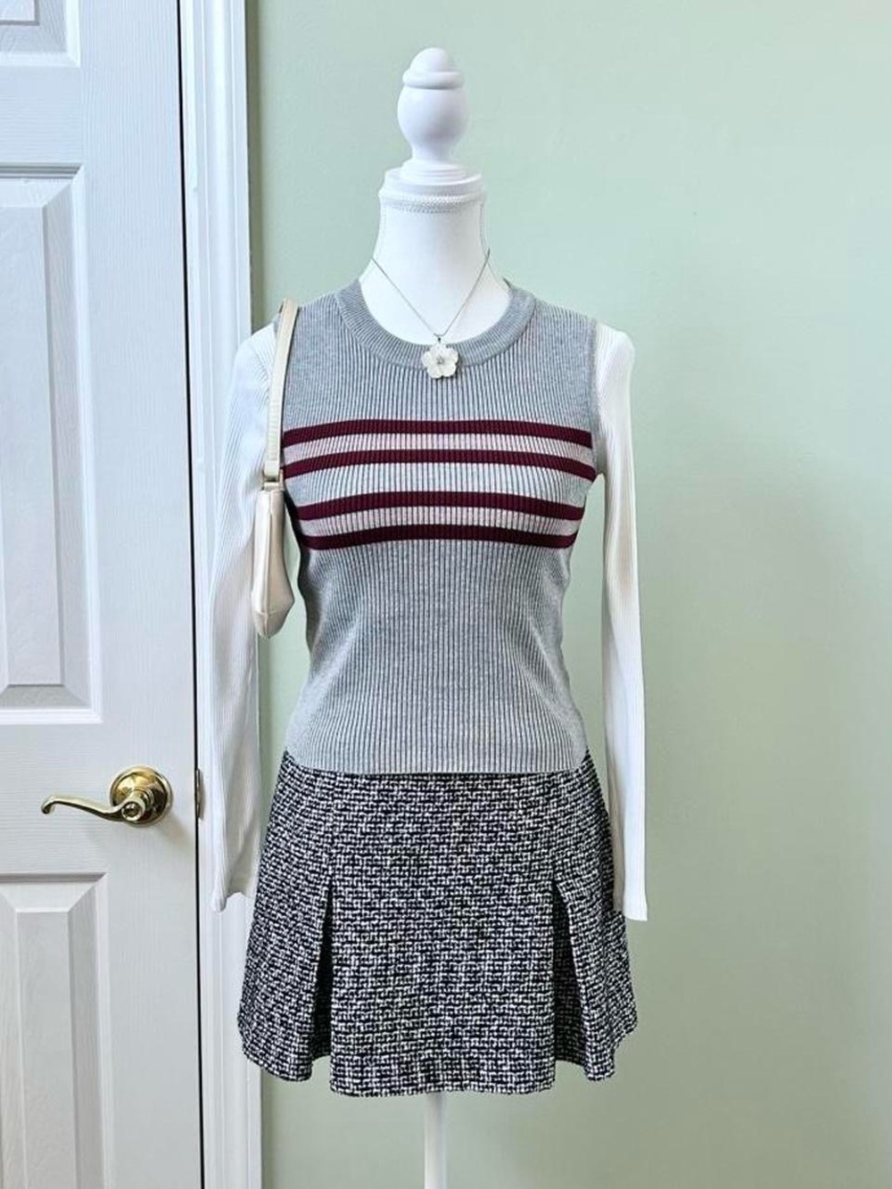 Striped knit sweater top